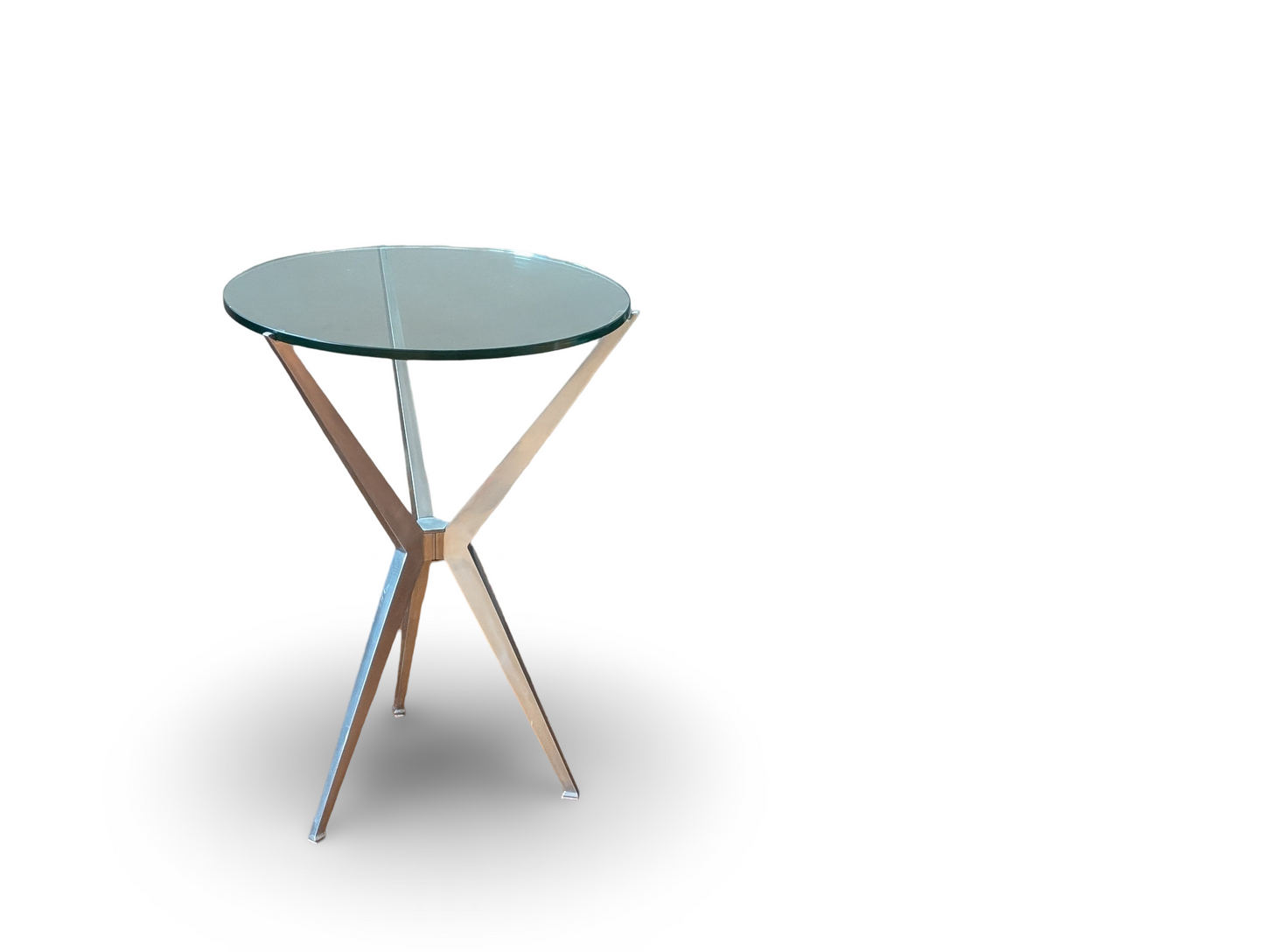 Stylish Vintage Side Table – Mid Century Modern Aesthetic, 24" Tall x 18" Diameter