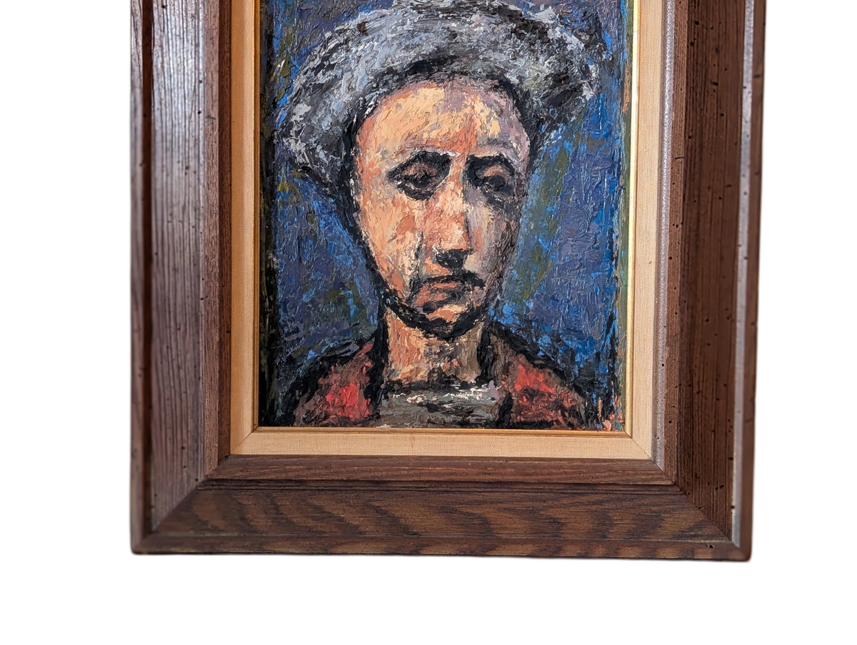 Vintage Replica Oil Painting of Georges Rouault’s "The Apprentice" – 23.5" x 19.5" — additional view 4