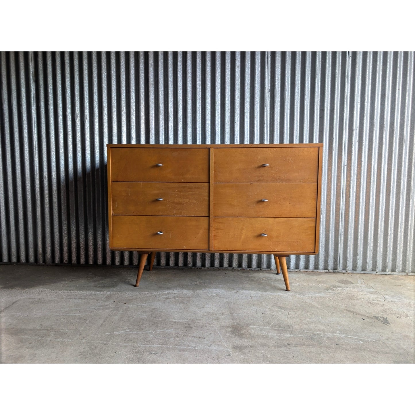 Vintage Paul McCobb Planner Group Lowboy Dresser – Rare Two-Piece Design