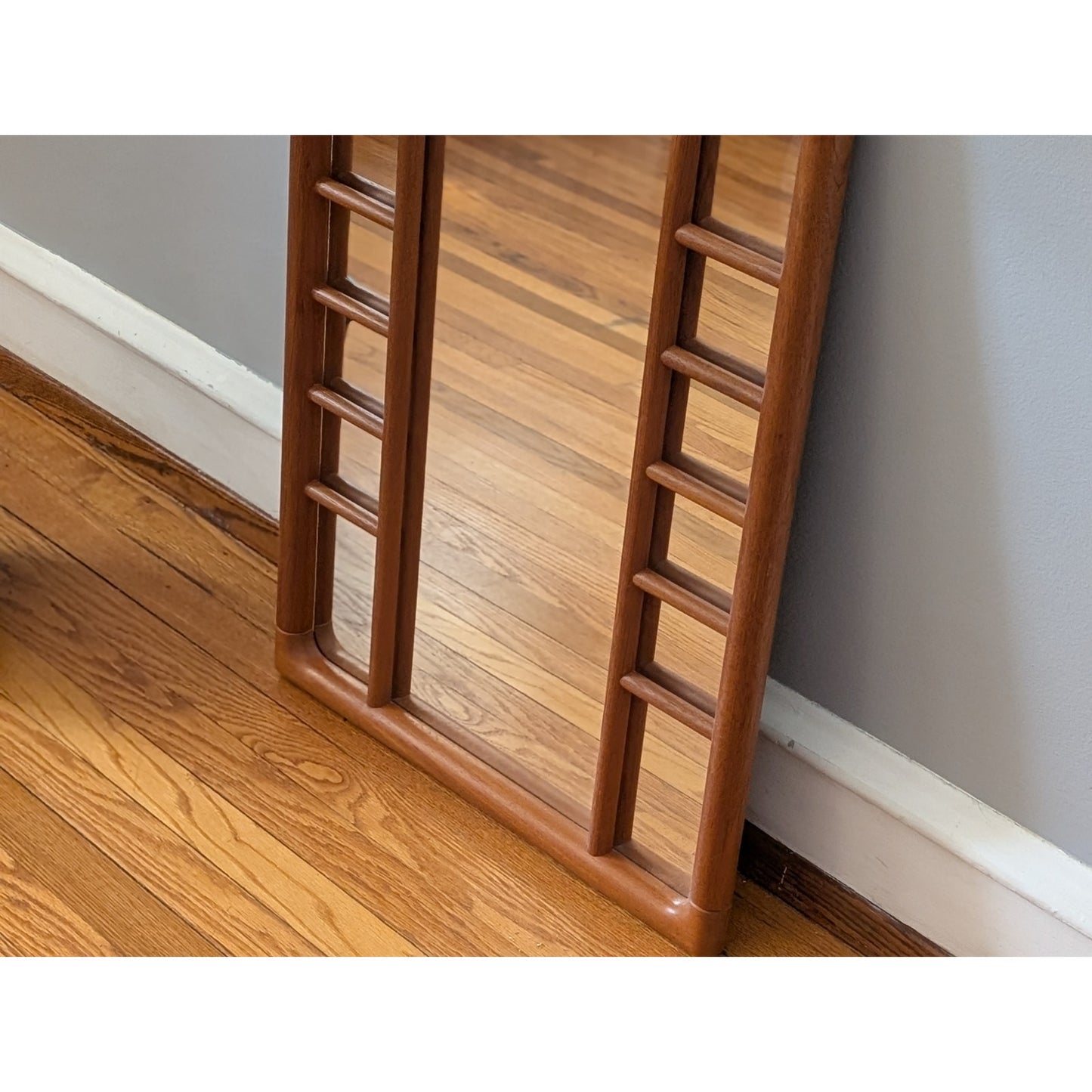 Vintage Mid Century Modern Danish Teak Wall Mirror