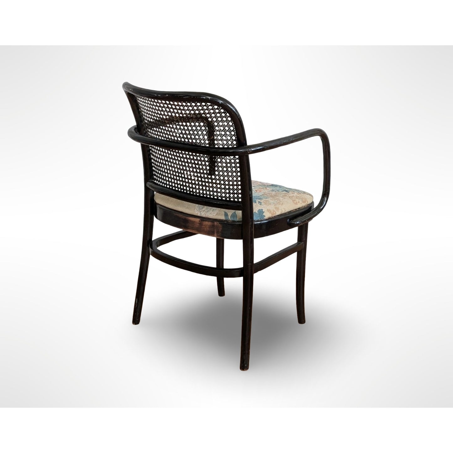 Vintage Prague Chair After Josef Hoffmann Asian Upholstery Accent Chair MCM