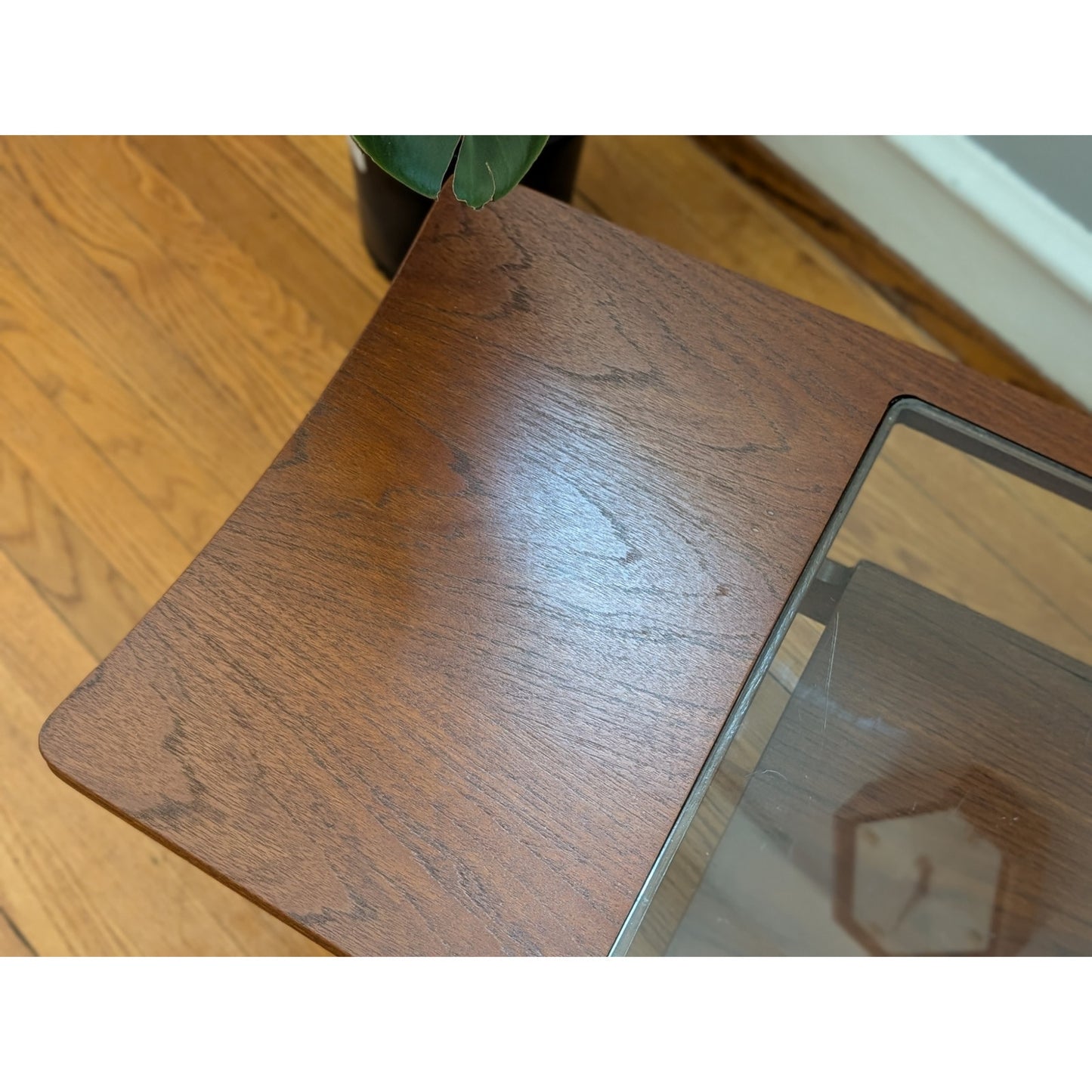 Vintage Mid Century Modern Teak and Glass Coffee Table