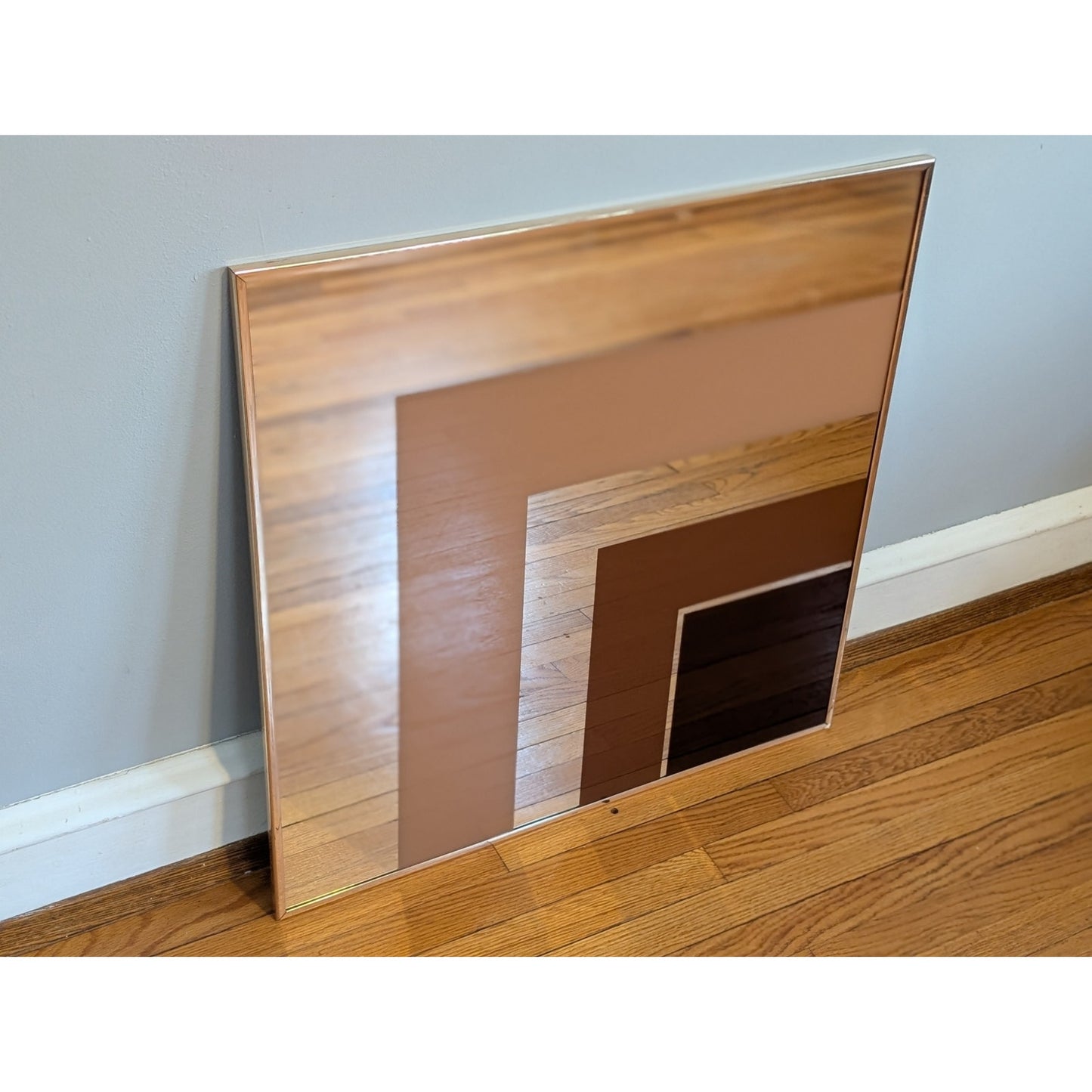 Vintage MCM Abstract Mirrored Wall Art 30x30 Mid Century Modern