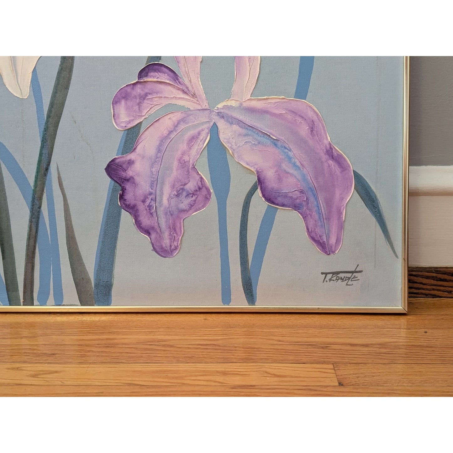 Vintage Retro T. Randle Lily Painting