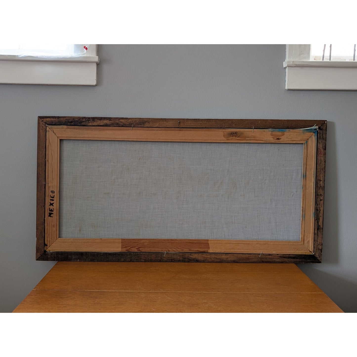 Vintage Mid Century Modern Velvet Painting Last Supper – 46" x 23" FREE SHIPPING — additional view 6