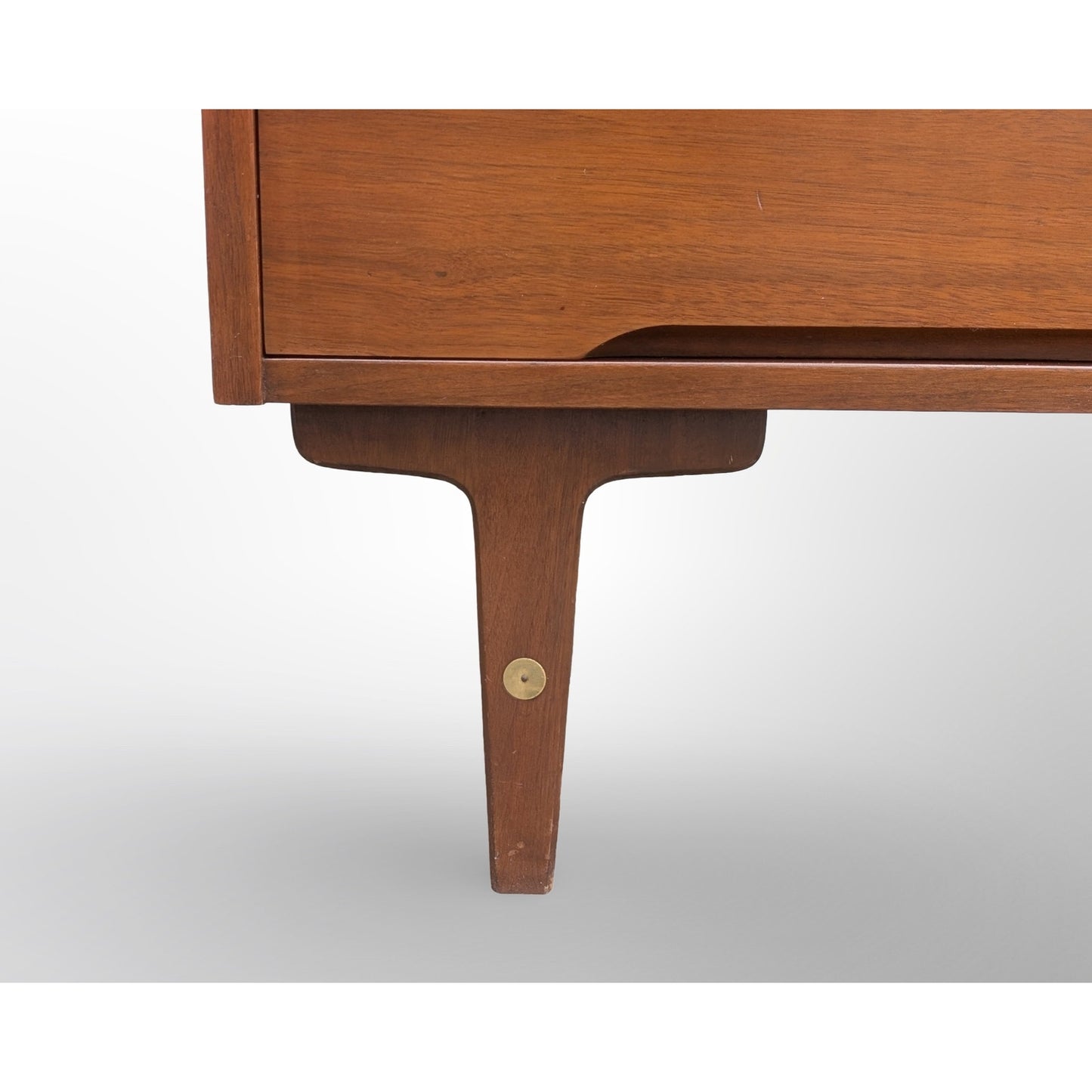 Stanley Mid Century Modern Walnut 3 Drawer Chest Restored Top MCM Dresser