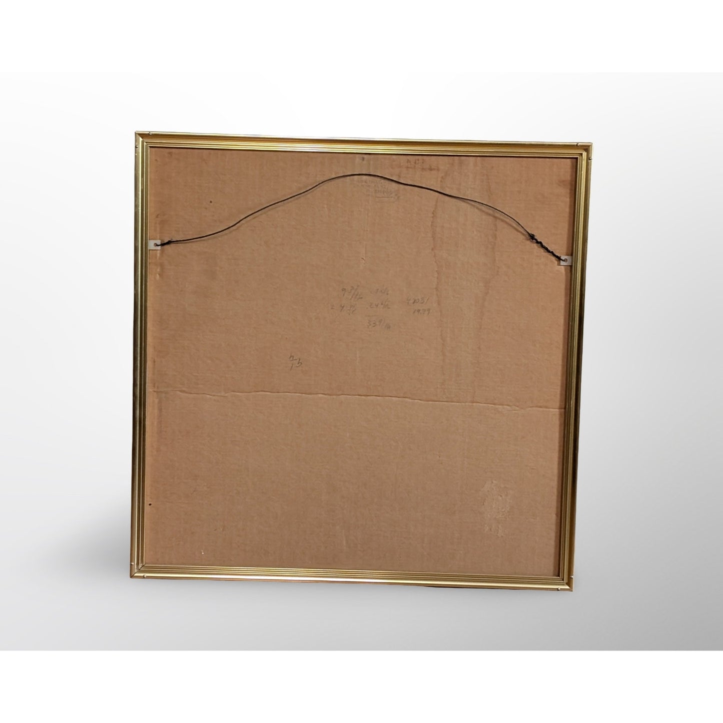 Mid century op art gold foil wall art dimensional optical geometric panel vintage modern decor