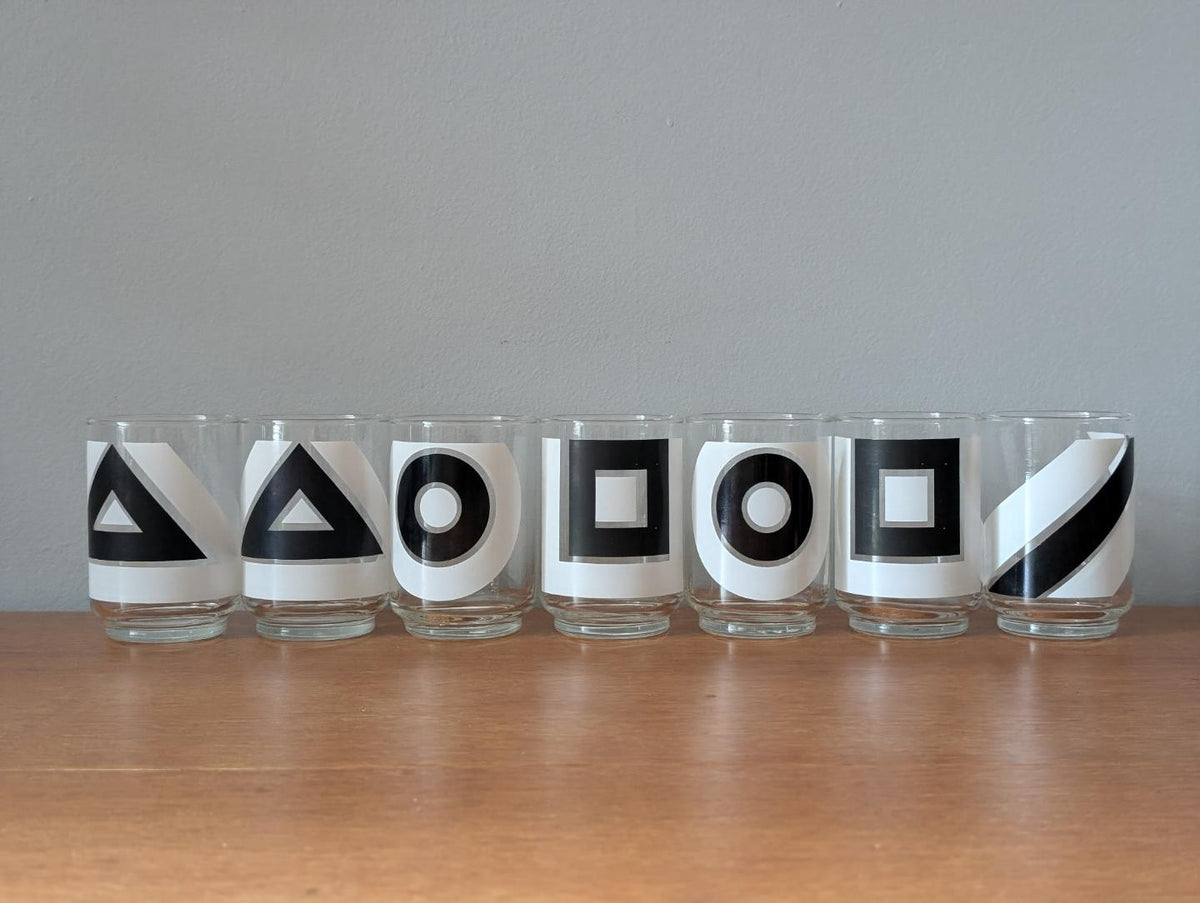 Vintage Libbey "Graphics" Rocks Glasses Set – 7 Glasses — additional view 2