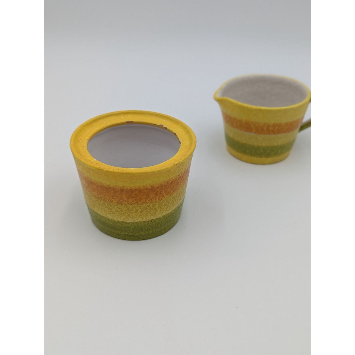 Vintage Mid Century Modern Italian Pottery Table Set Pitcher Cream Sugar Tea — additional view 5