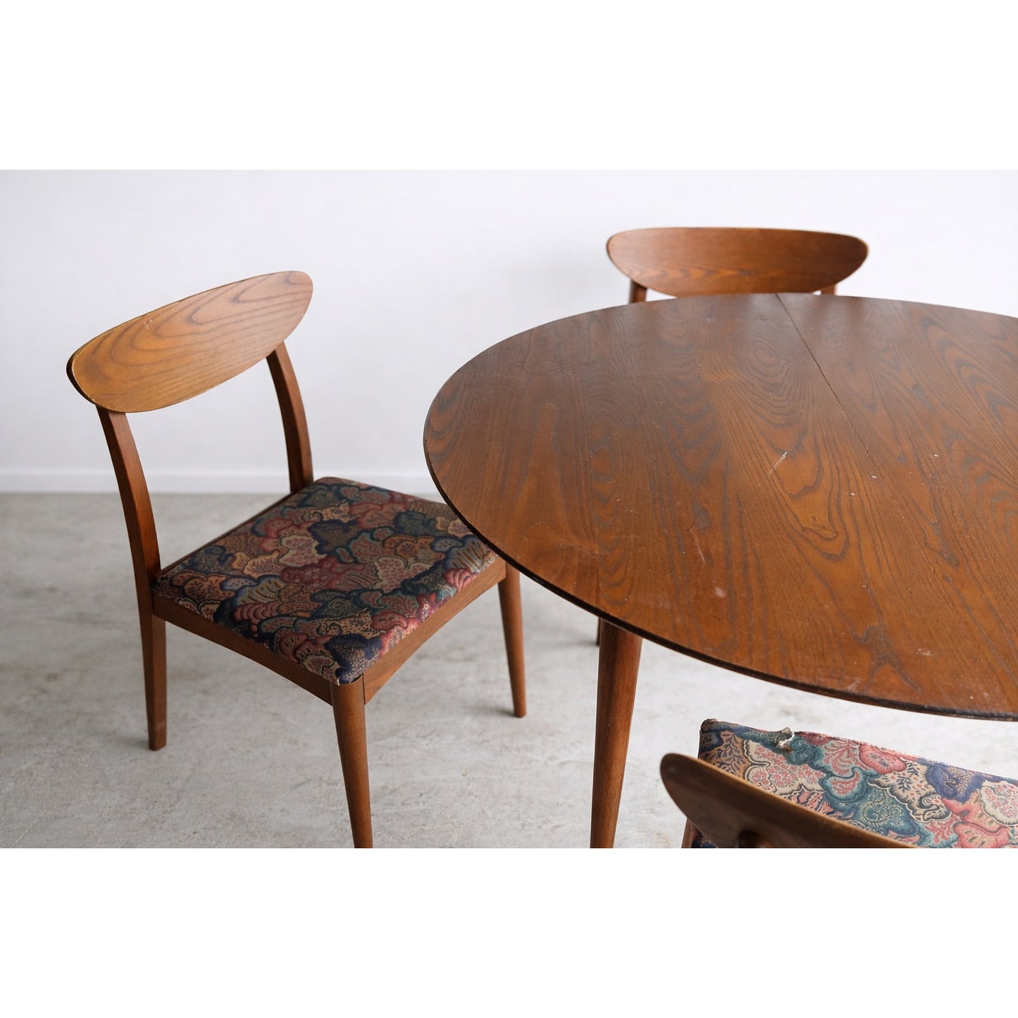 Heywood Wakefield Mid Century Modern Oak Dining Set Table & 4 Chairs Mid Century