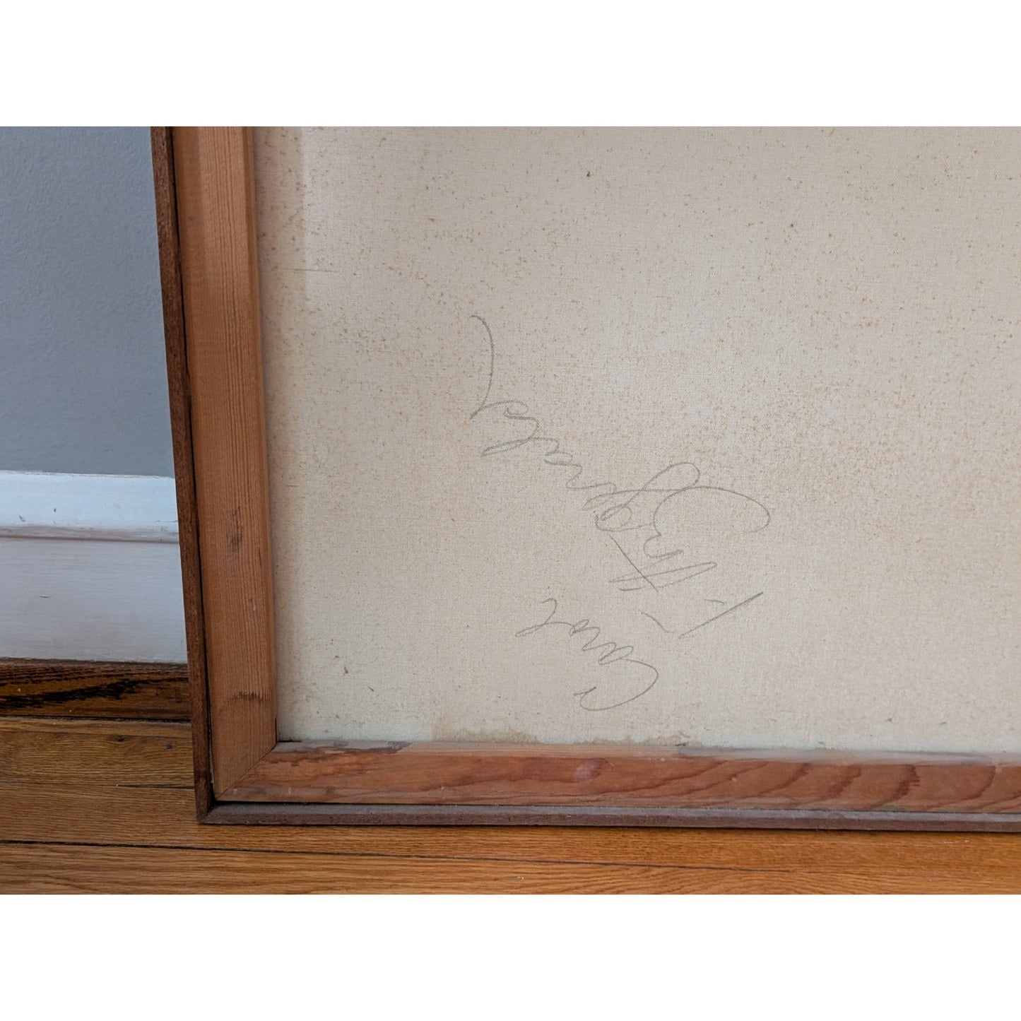 Vintage Abstract Woman Painting – Groovy Modern Art 40.75” x 30.75