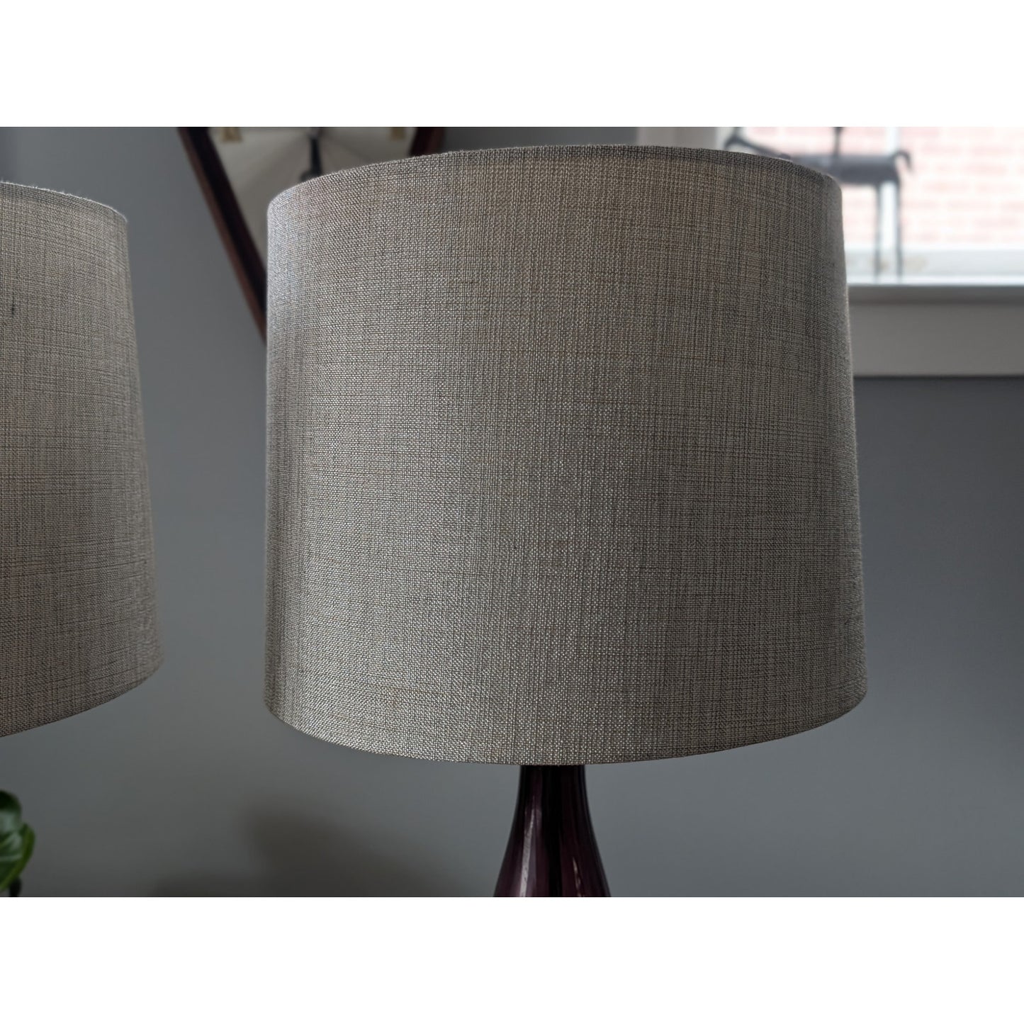 Rare Pair of Vintage Empoli Amethyst Purple Art Glass Lamps – Mid-Century Modern Italian Design