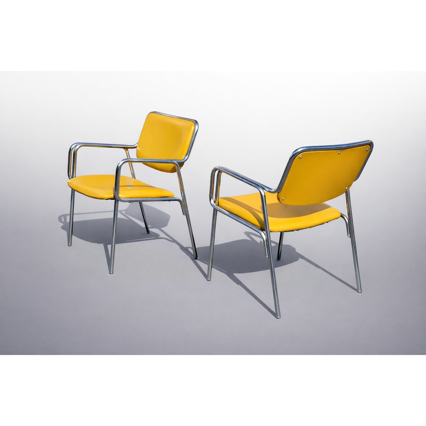 Set of 6 Chrome Mid Century Modern Chairs Custom Upholstery Included