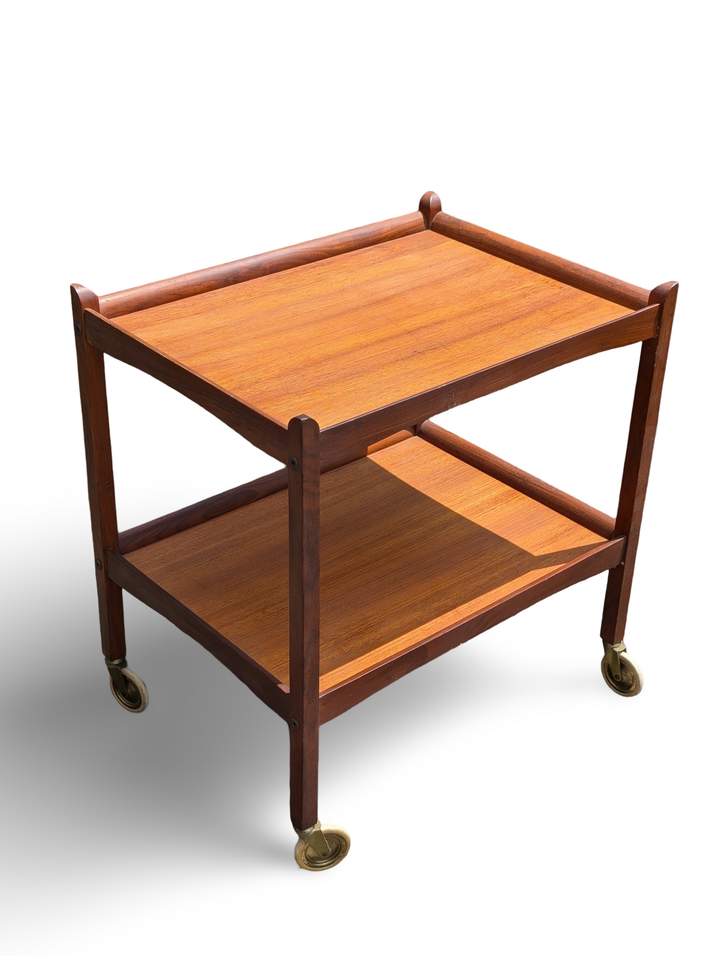 Danish Modern Teak Service / Bar Cart – Mid Century Modern Teak Serving Cart