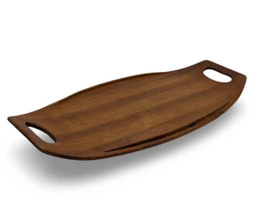 Danish Modern Staved Teak Surfboard Serving Tray – Jens Quistgaard for Dansk, Denmark