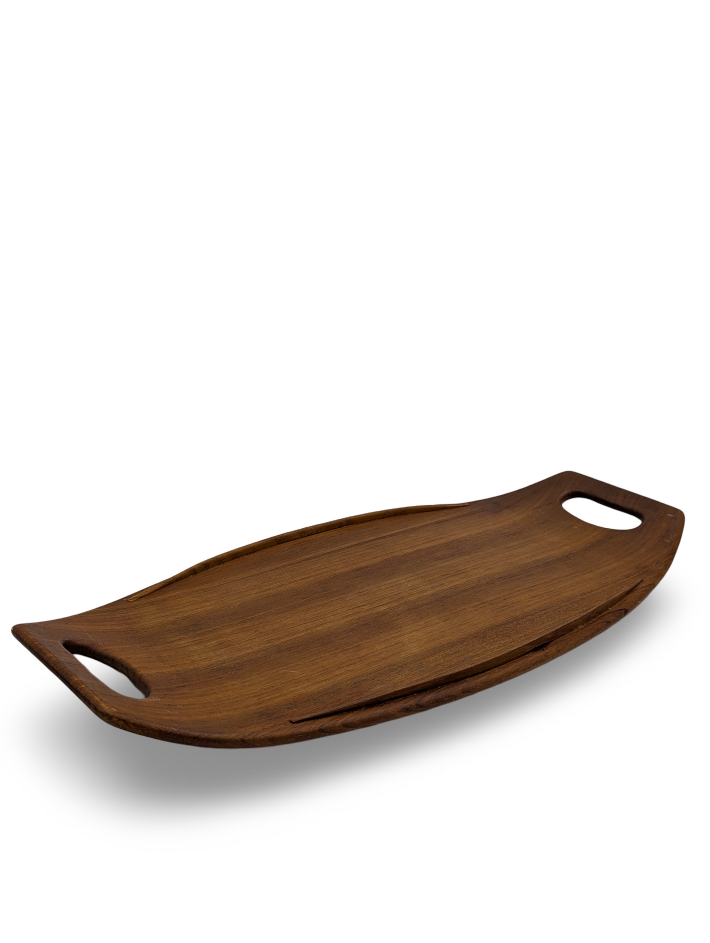 Danish Modern Staved Teak Surfboard Serving Tray – Jens Quistgaard for Dansk, Denmark