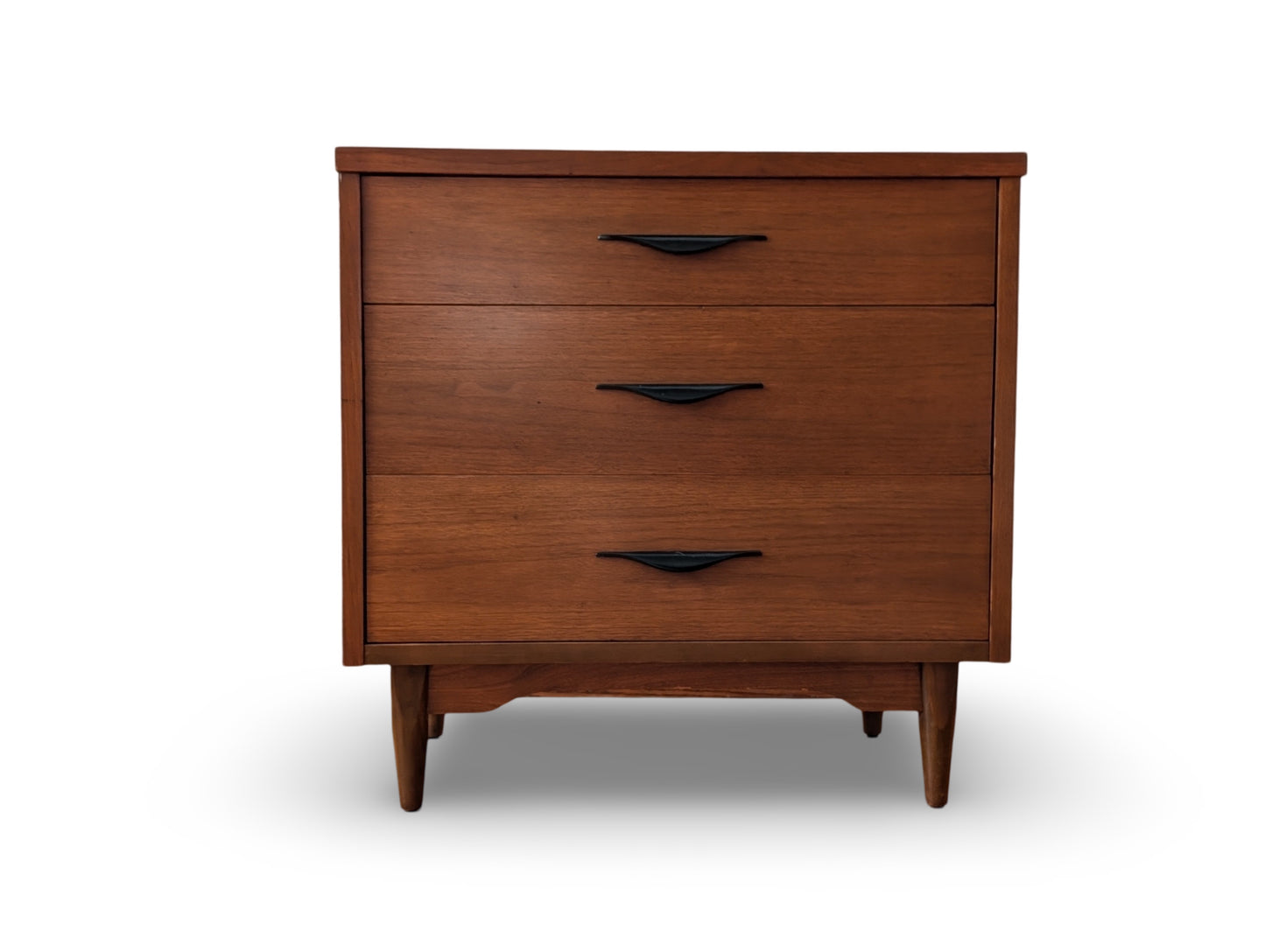 High-Quality Mid Century Modern Walnut 3-Drawer Chest