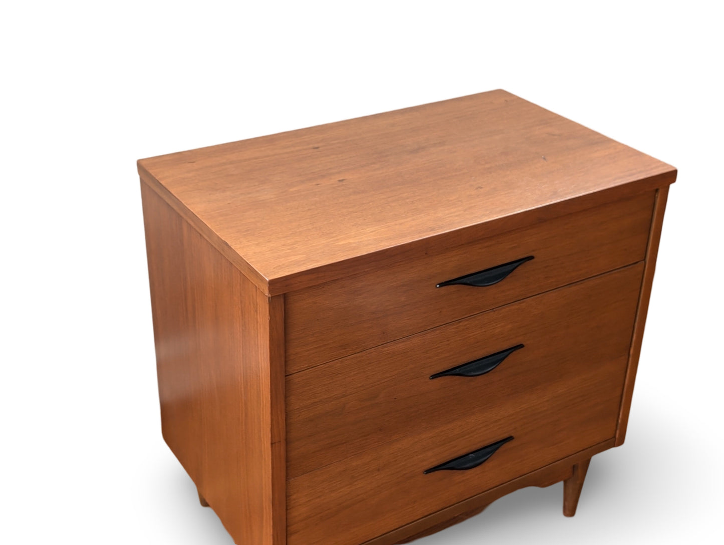 High-Quality Mid Century Modern Walnut 3-Drawer Chest