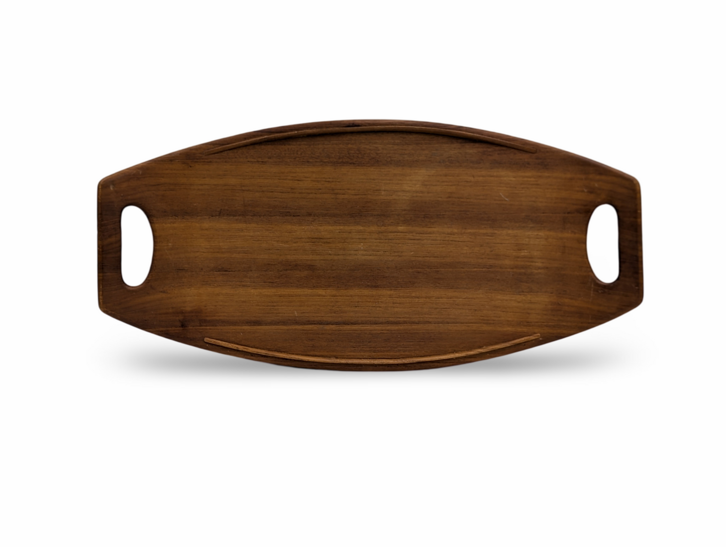 Danish Modern Staved Teak Surfboard Serving Tray – Jens Quistgaard for Dansk, Denmark