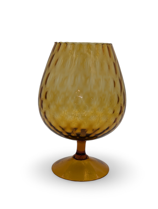 Huge Empoli Amber Glass Snifter – 12.25" Tall