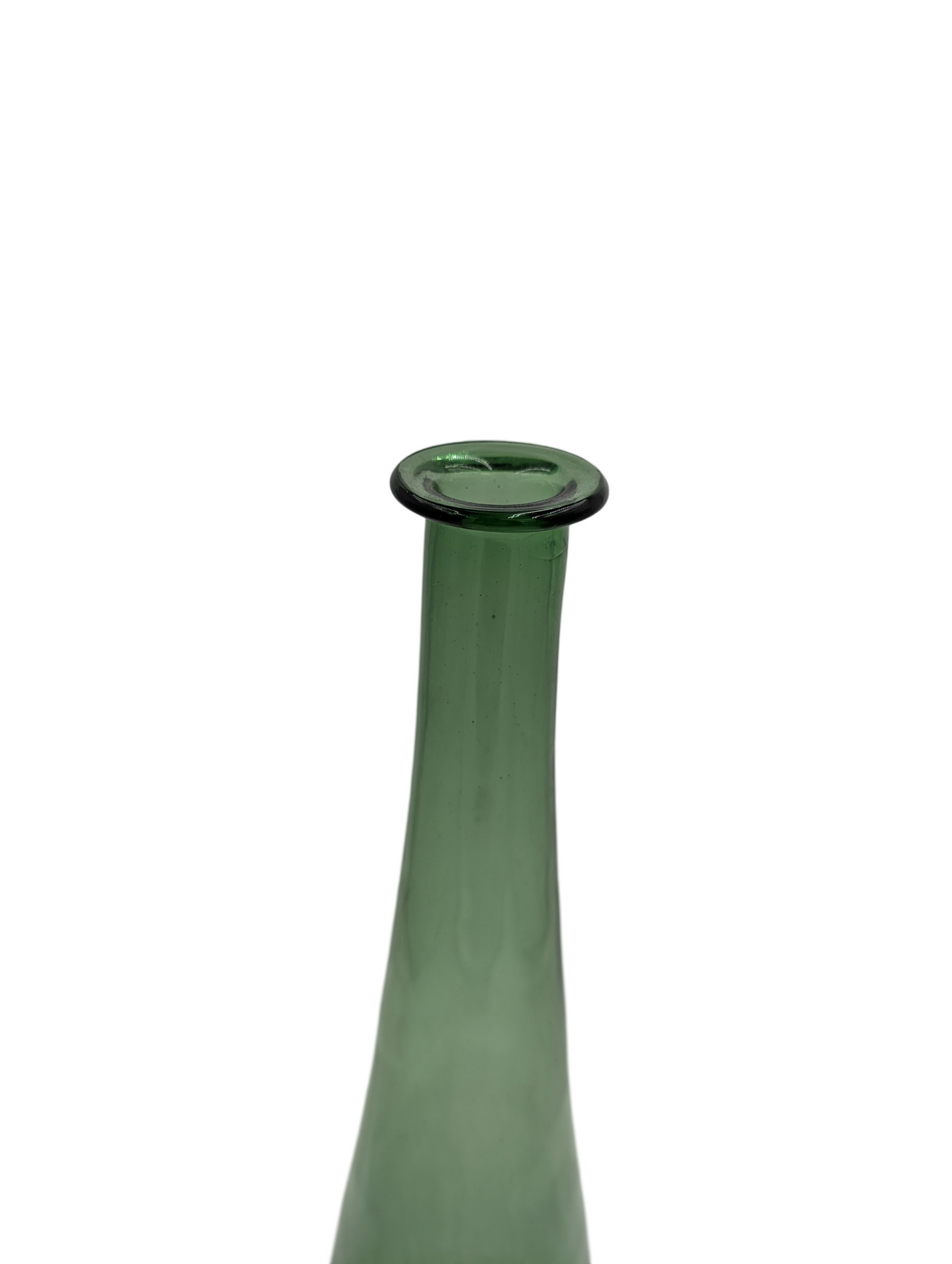 Vintage Empoli Green Art Glass Genie Bottle – 19" Tall