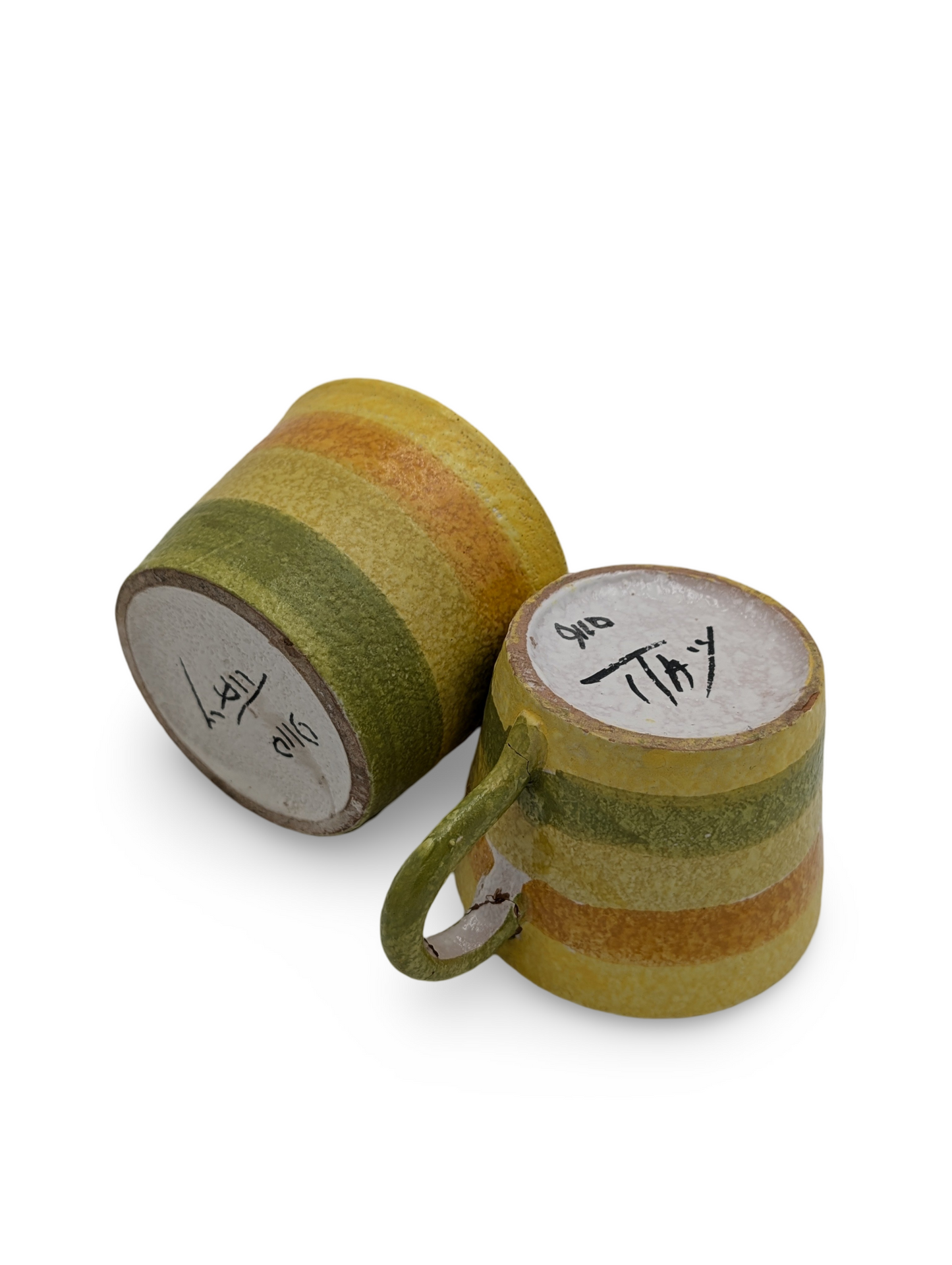 Vintage Mid Century Modern Italian Pottery Creamer & Sugar Bowl Set – 2.75" & 3" Tall