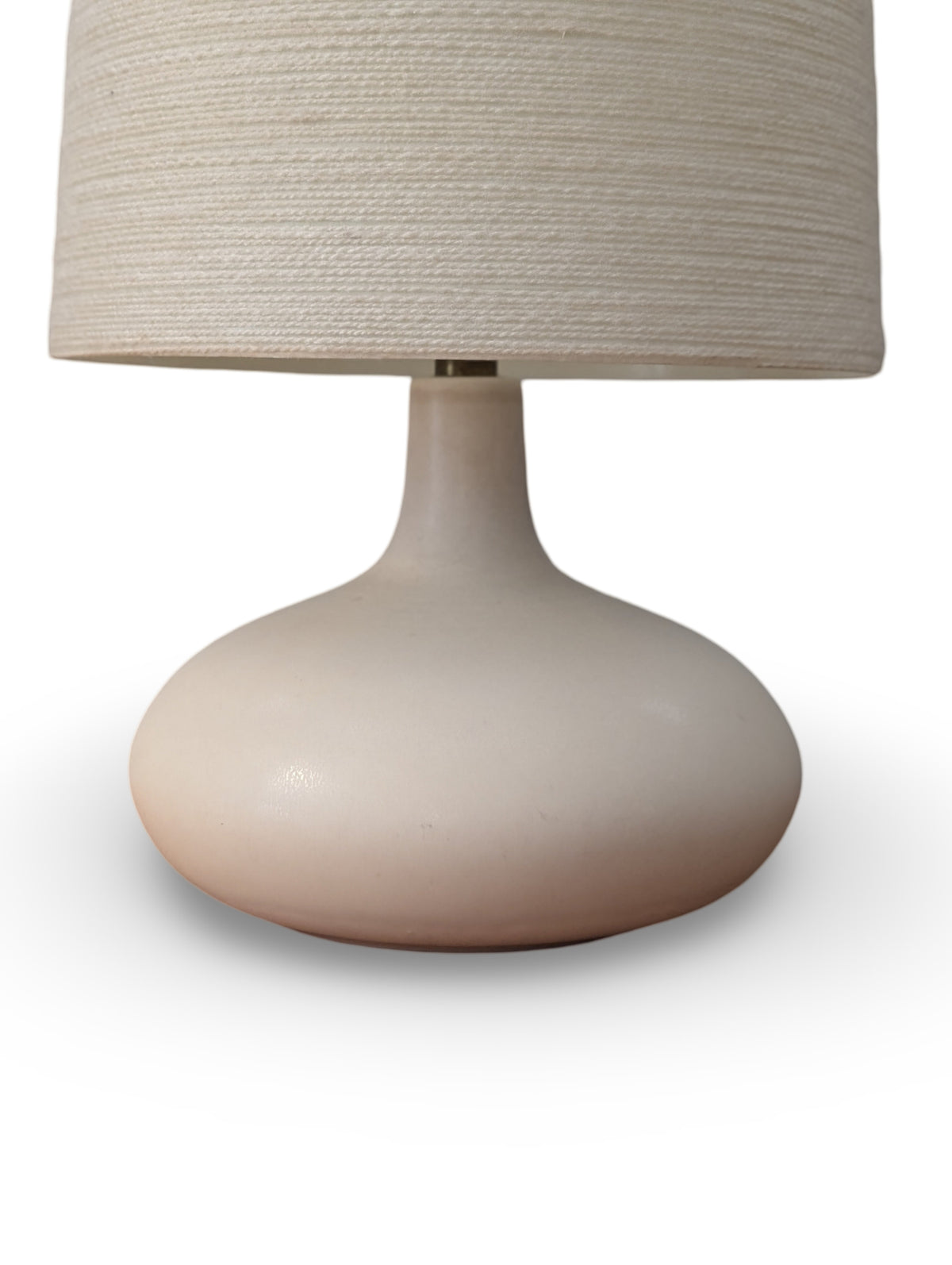 Vintage Mid Century Modern White Ceramic Table Lamp by Lotte & Gunnar Bostlund – 19.5" Tall — additional view 2