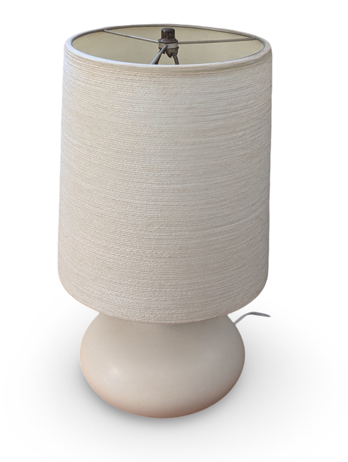 Vintage Mid Century Modern White Ceramic Table Lamp by Lotte & Gunnar Bostlund – 19.5" Tall — additional view 5