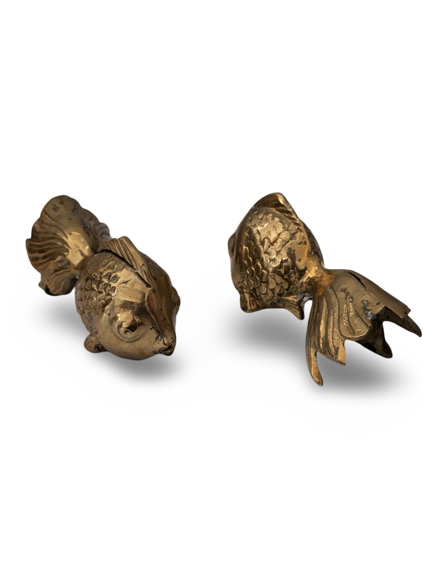 Set of 2 Vintage Brass Koi Fish Paperweights – Mid-Century Modern