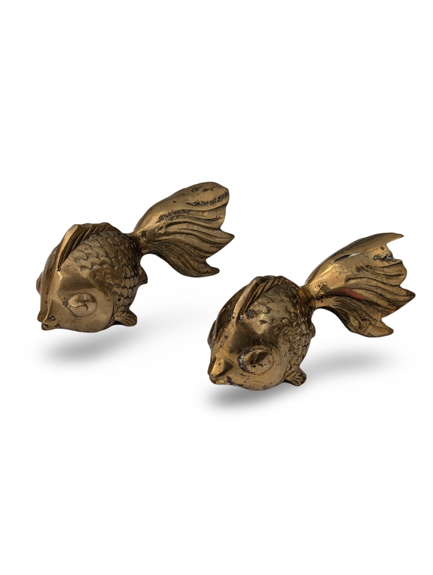 Set of 2 Vintage Brass Koi Fish Paperweights – Mid-Century Modern