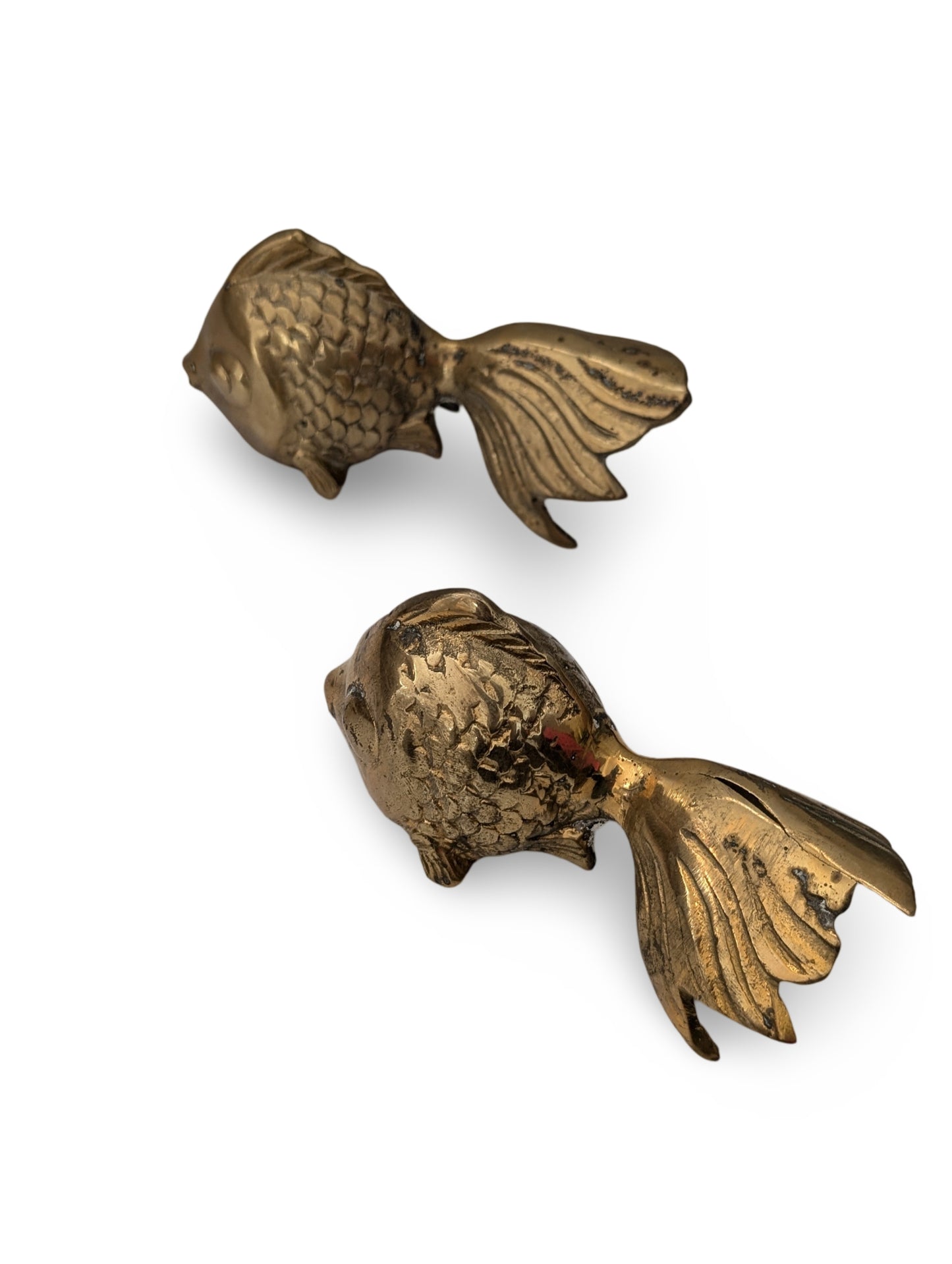 Set of 2 Vintage Brass Koi Fish Paperweights – Mid-Century Modern