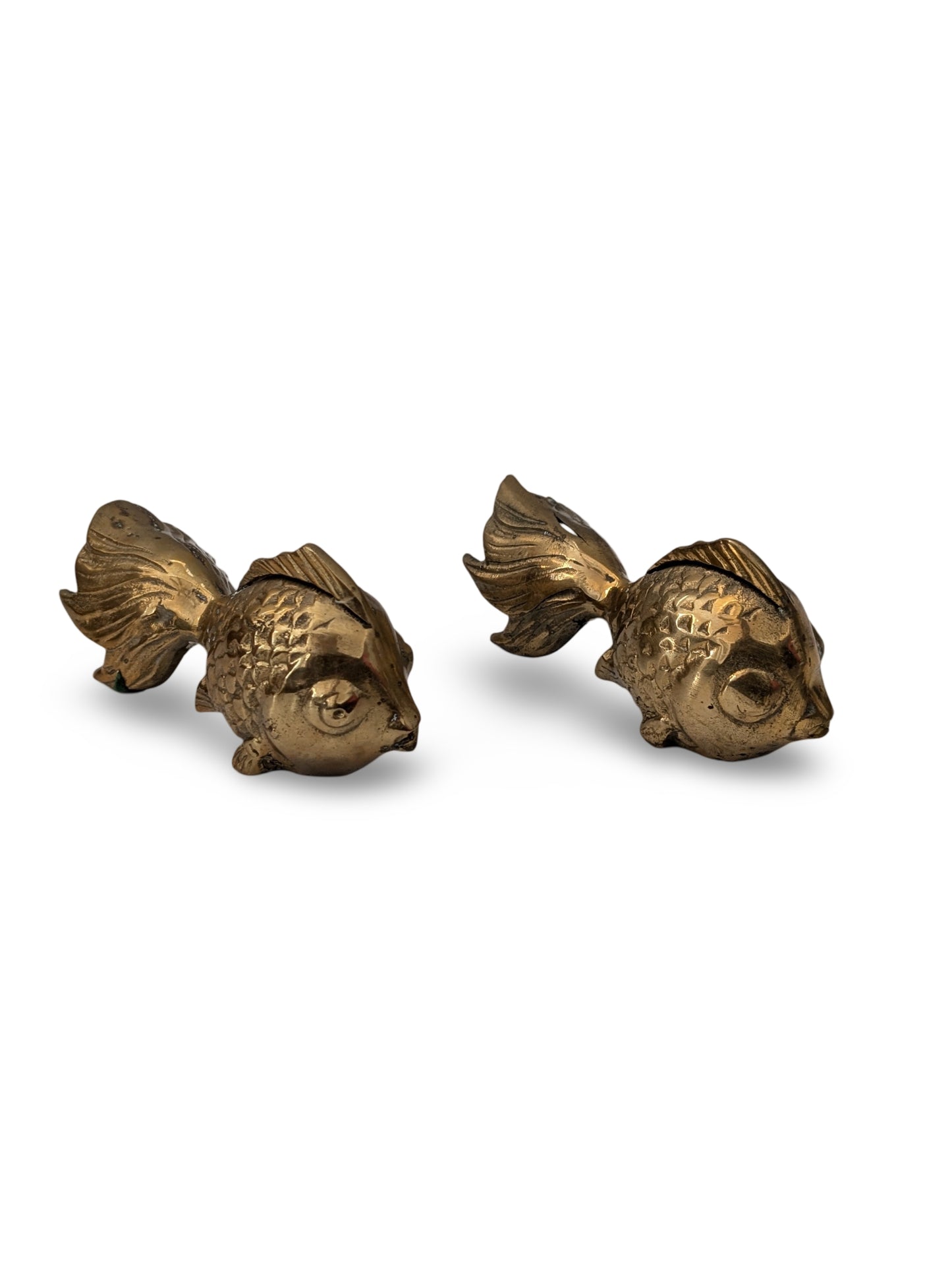 Set of 2 Vintage Brass Koi Fish Paperweights – Mid-Century Modern