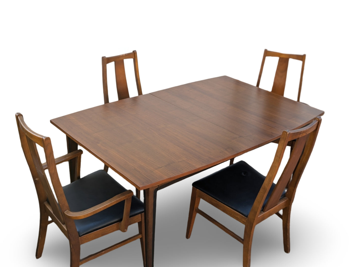 Mid-Century Modern Dining Set by Hooker with Restored Table Top & 4 Chairs