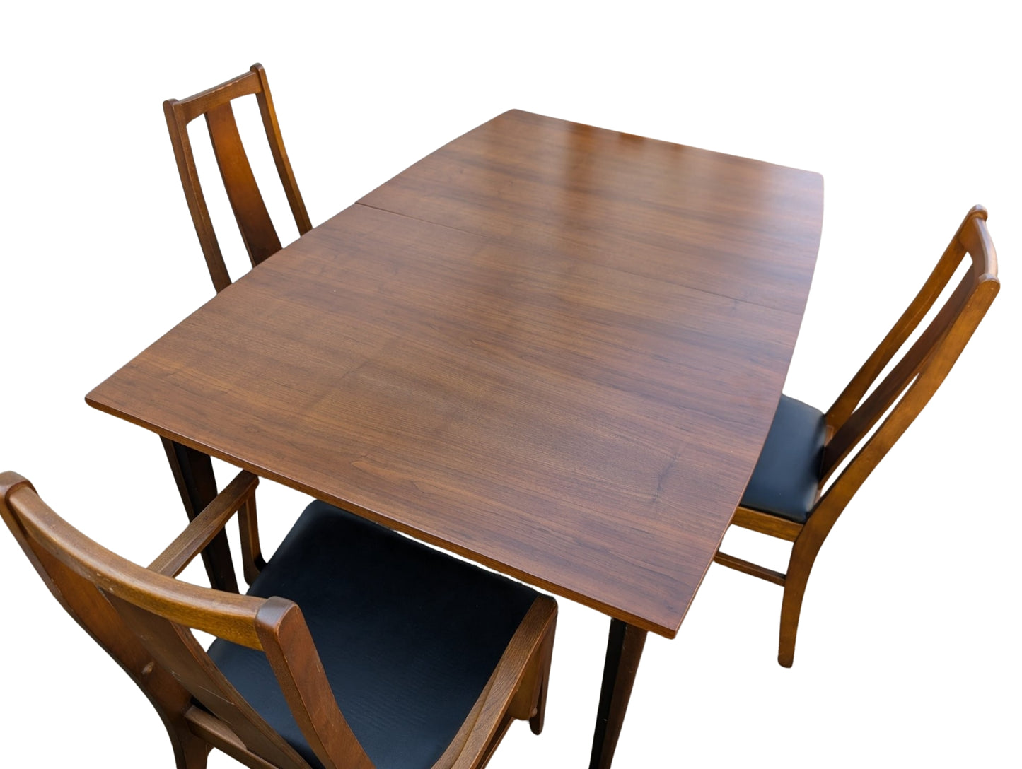 Mid-Century Modern Dining Set by Hooker with Restored Table Top & 4 Chairs