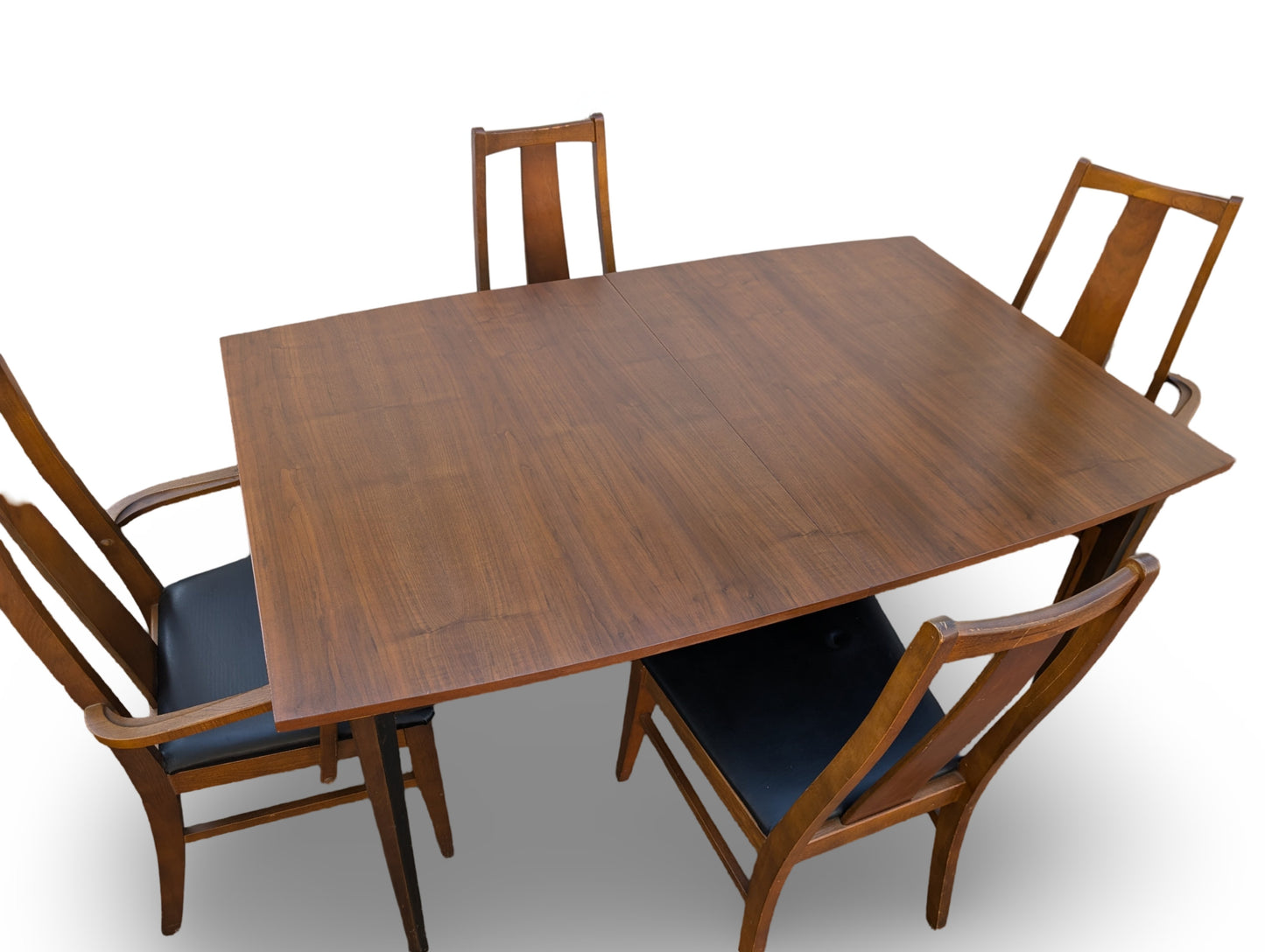 Mid-Century Modern Dining Set by Hooker with Restored Table Top & 4 Chairs