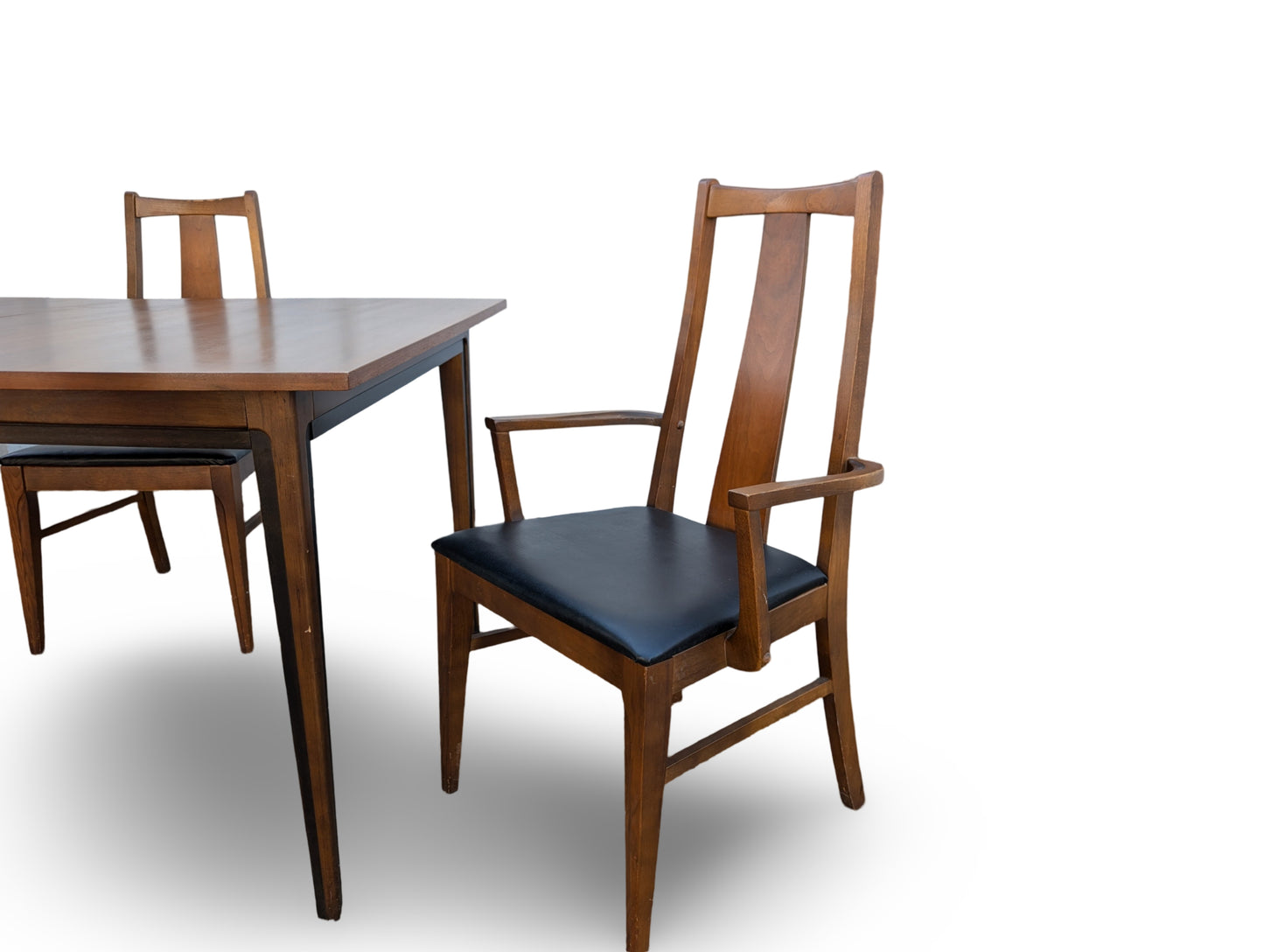 Mid-Century Modern Dining Set by Hooker with Restored Table Top & 4 Chairs