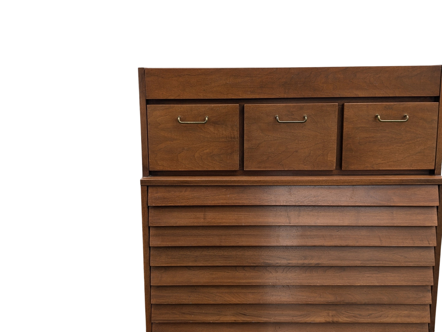 Vintage Mid-Century Modern Walnut Tall Dresser by American of Martinsville – Dania Line