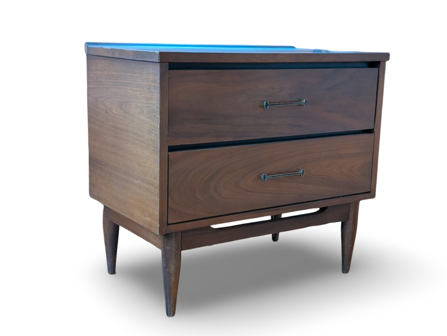 Vintage Mid-Century Modern 2-Drawer Nightstand – Timeless Elegance and Functionality