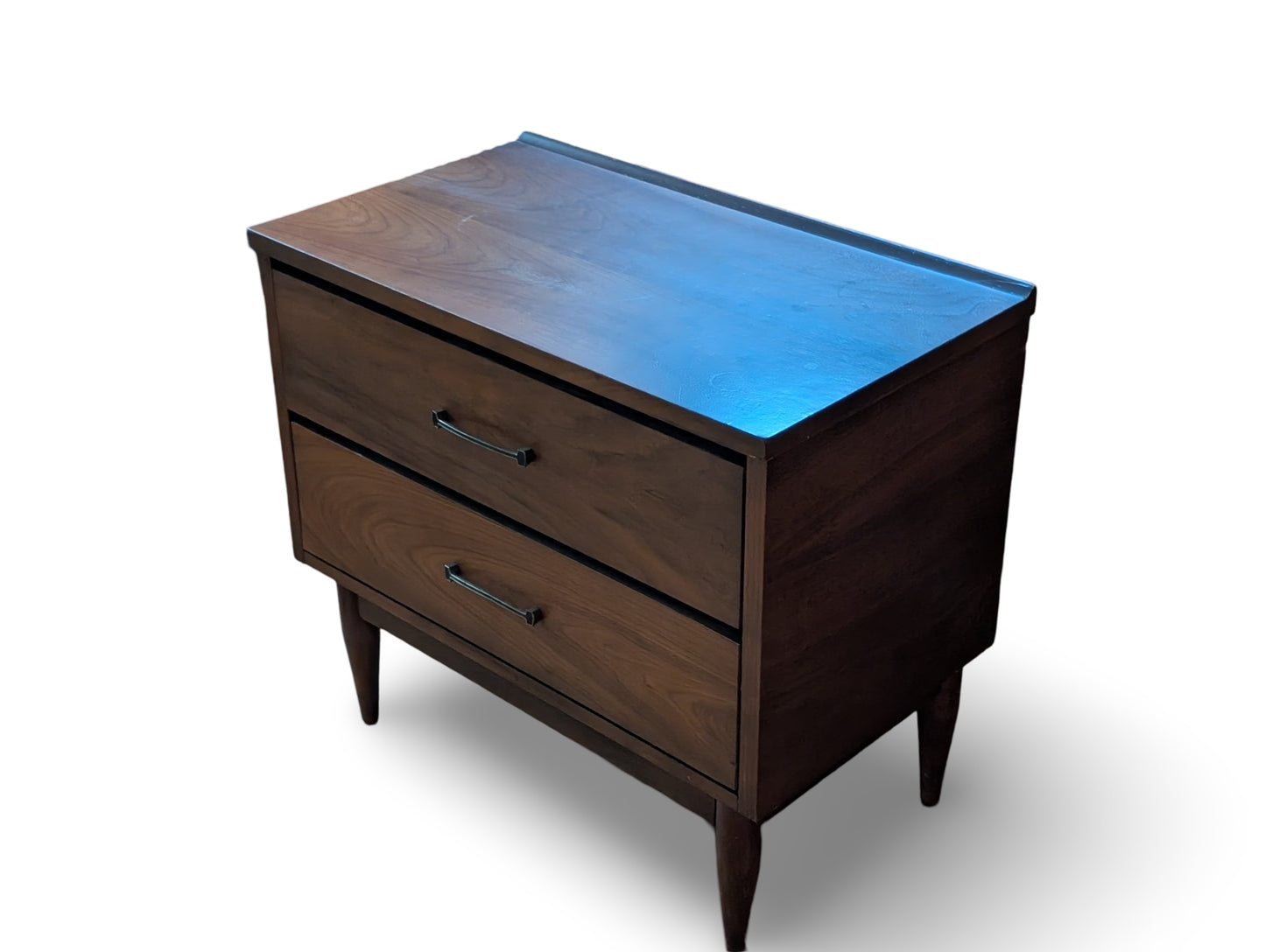 Vintage Mid-Century Modern 2-Drawer Nightstand – Timeless Elegance and Functionality