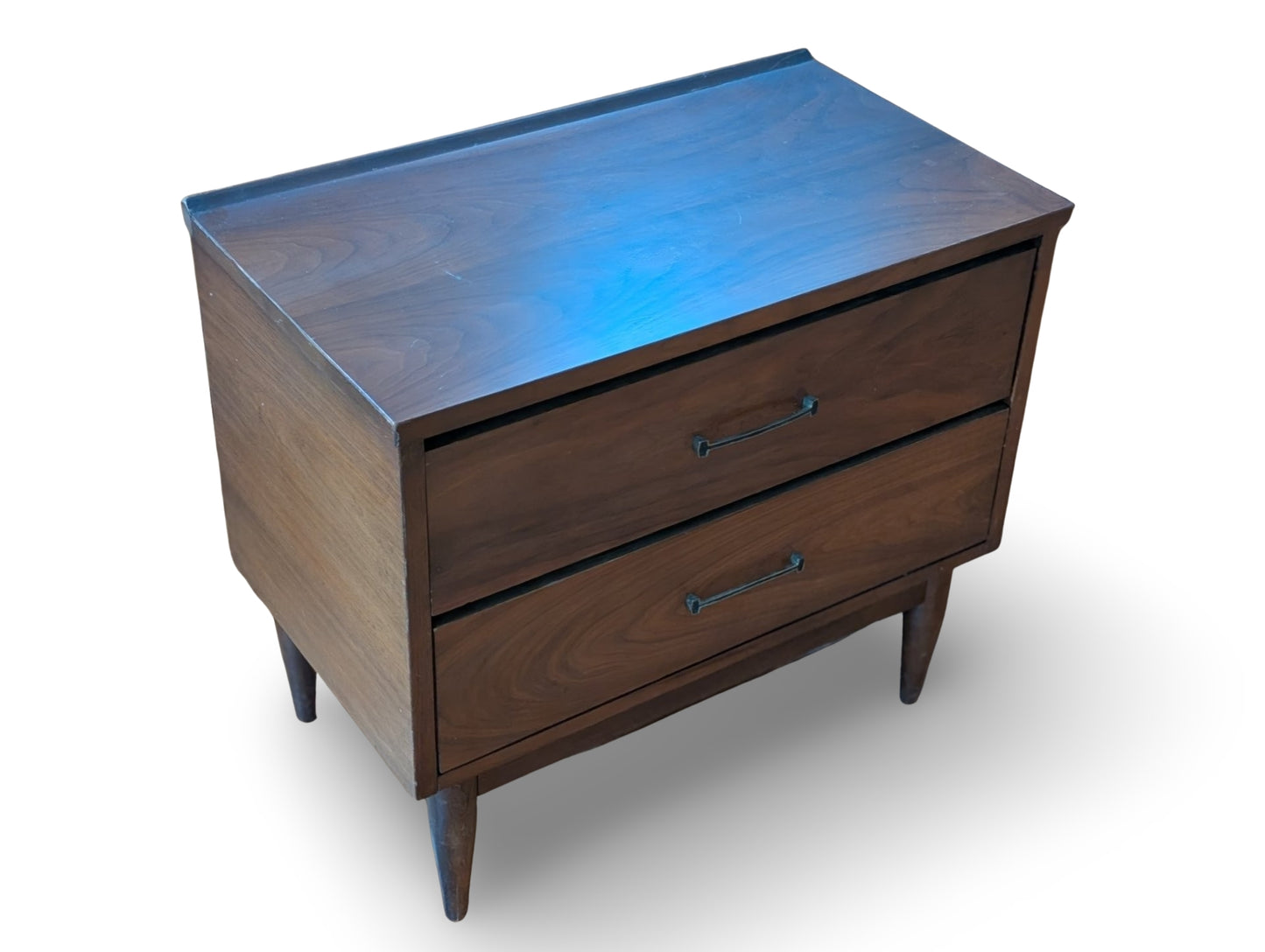 Vintage Mid-Century Modern 2-Drawer Nightstand – Timeless Elegance and Functionality