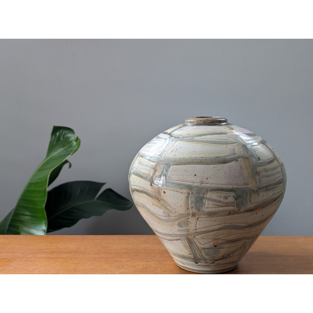 Exceptionally Large Vintage Studio Pottery Vase – Signed & Dated 1986