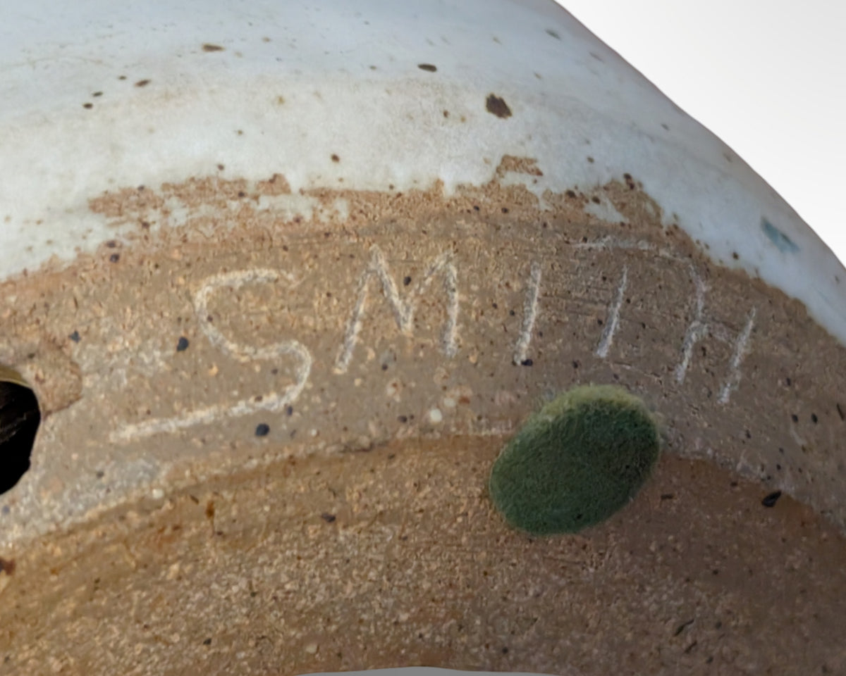 Vintage Studio Pottery Lamp, Artist Signed "Smith", 12" Tall - Image 4