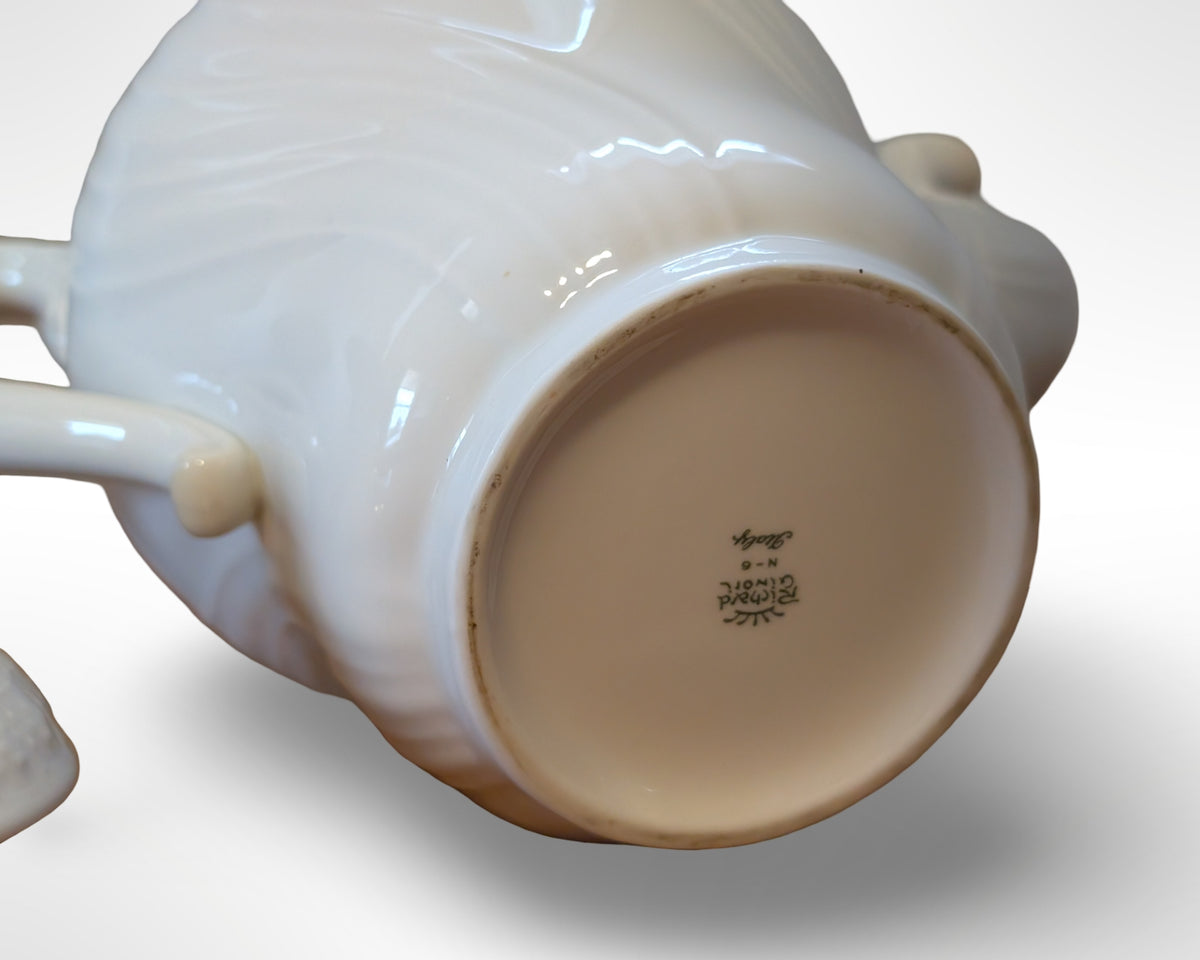 Richard Ginori Vecchio Bianco Vintage White Porcelain Coffee Pot 7in - Image 6