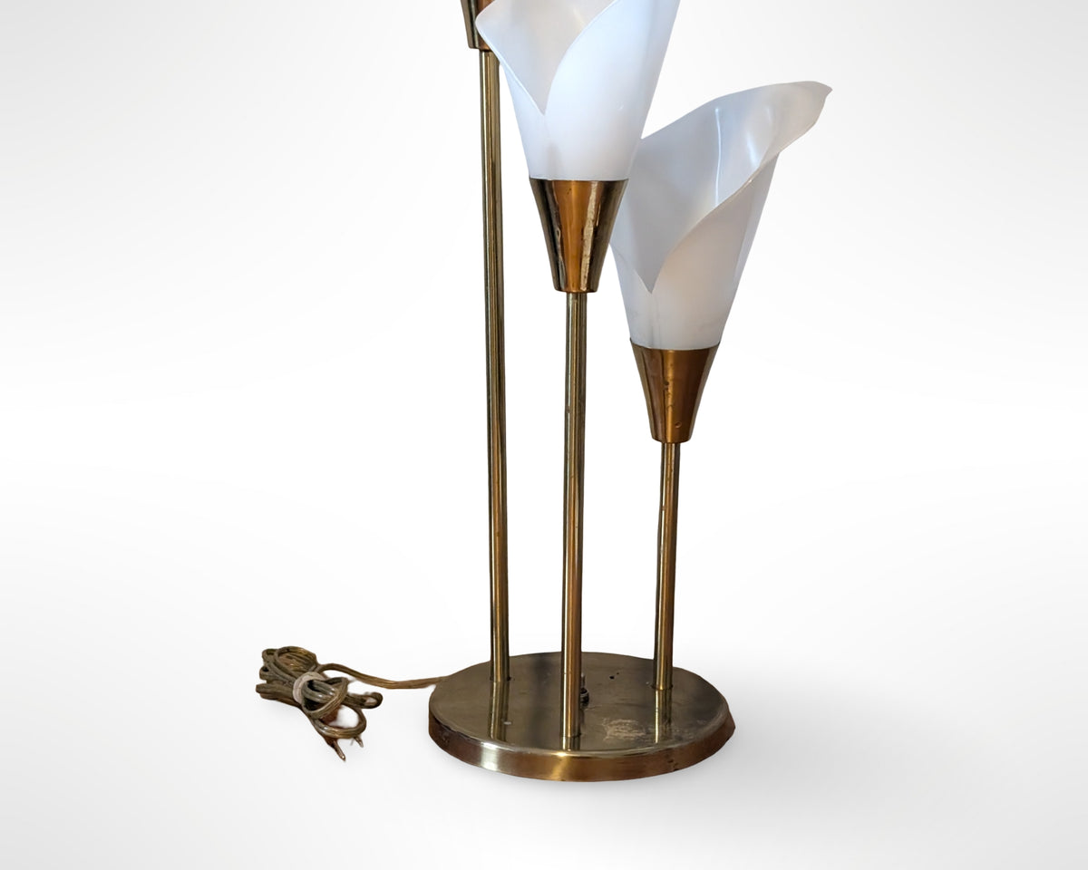 Vintage Mid Century Hollywood Regency Cala Lily Lamp 25" Tall - Image 2