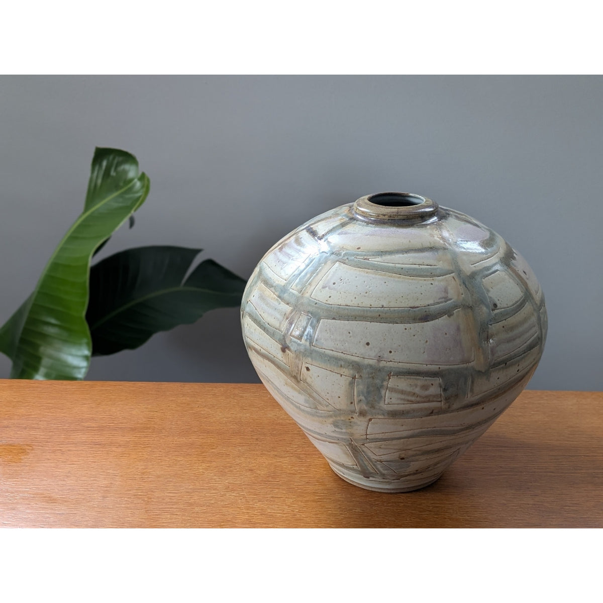 Exceptionally Large Vintage Studio Pottery Vase – Signed & Dated 1986 — additional view 2