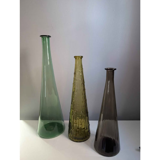 Set of 3 mid century modern genie bottles empoli