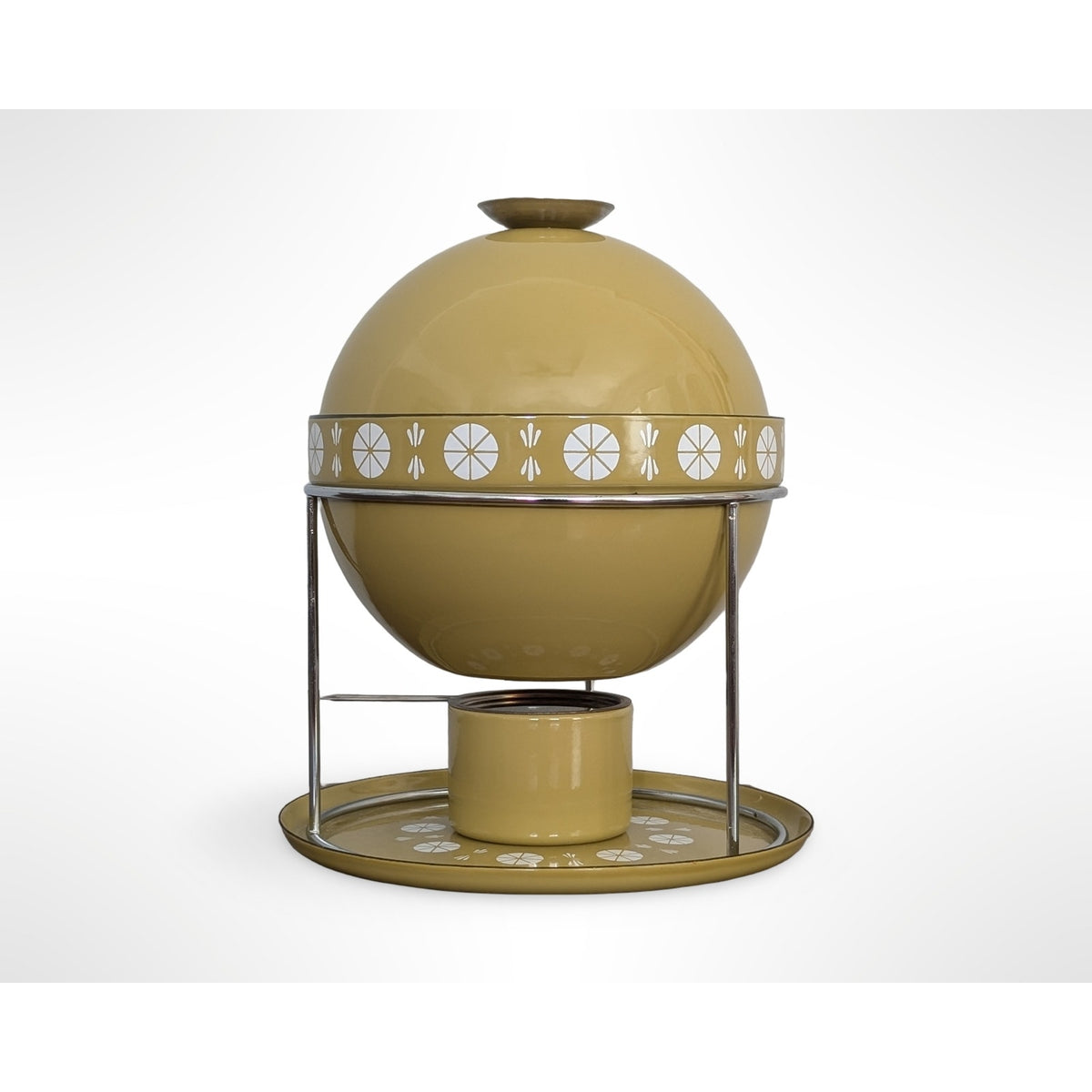 Vintage Cathrineholm Fondue Set Butterscotch Mid Century Modern