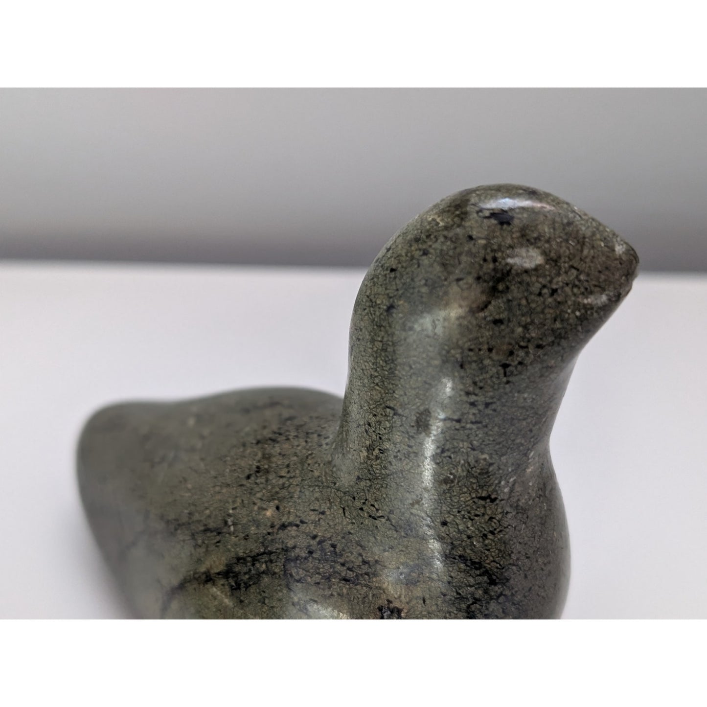 Vintage Canadian Inuit Soapstone Carvings – Set of 2, Seal and Mother with Children