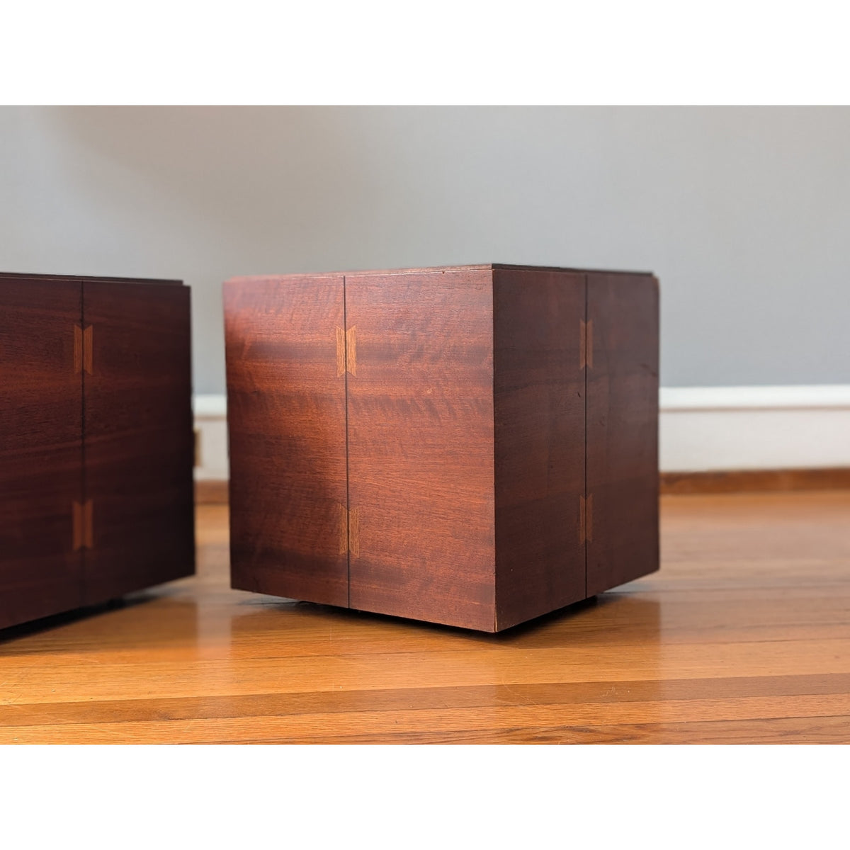 Rare Vintage Lane Acclaim Rolling Cube End Tables Set of 2, Design by Andre Bus — additional view 4