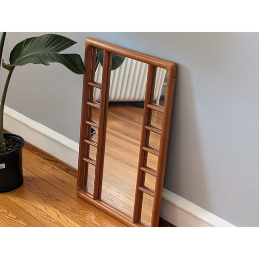 Vintage Mid Century Modern Danish Teak Wall Mirror